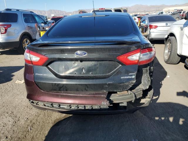 3FA6P0LU7ER192664 - 2014 FORD FUSION SE HYBRID BLACK photo 6