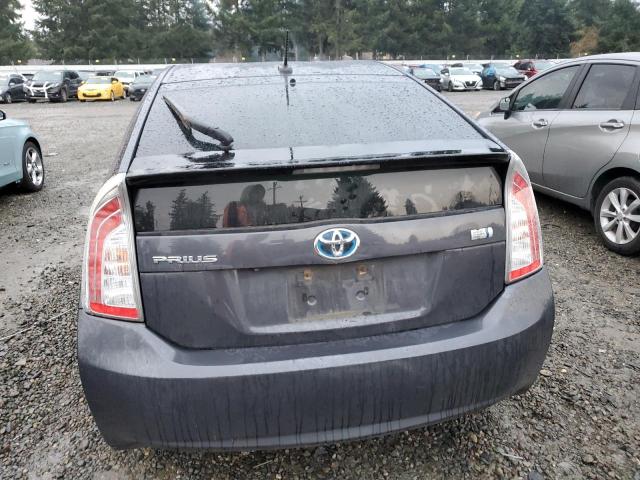 JTDKN3DUXD1662337 - 2013 TOYOTA PRIUS CHARCOAL photo 6