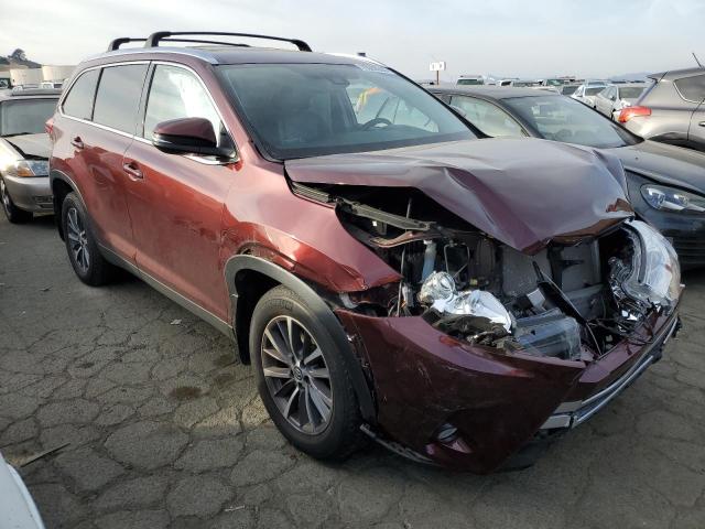 5TDJZRFH6KS716106 - 2019 TOYOTA HIGHLANDER SE BURGUNDY photo 4