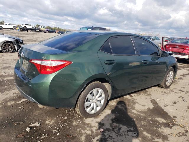 2T1BURHEXEC046384 - 2014 TOYOTA COROLLA L GREEN photo 3