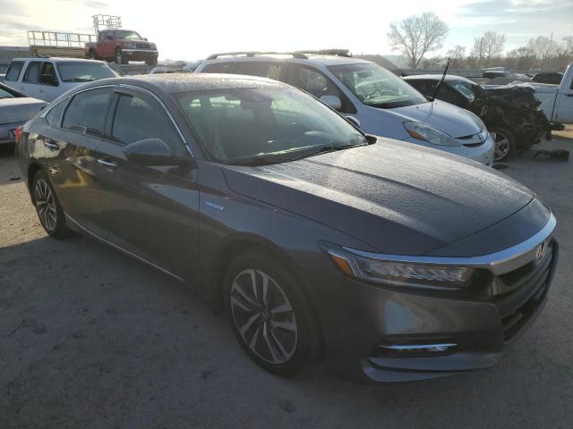 1HGCV3F9XJA004124 - 2018 HONDA ACCORD TOURING HYBRID GRAY photo 4