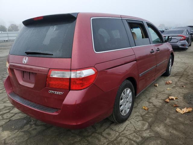 5FNRL38295B008211 - 2005 HONDA ODYSSEY LX RED photo 3