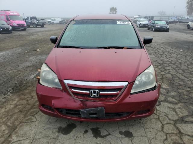 5FNRL38295B008211 - 2005 HONDA ODYSSEY LX RED photo 5