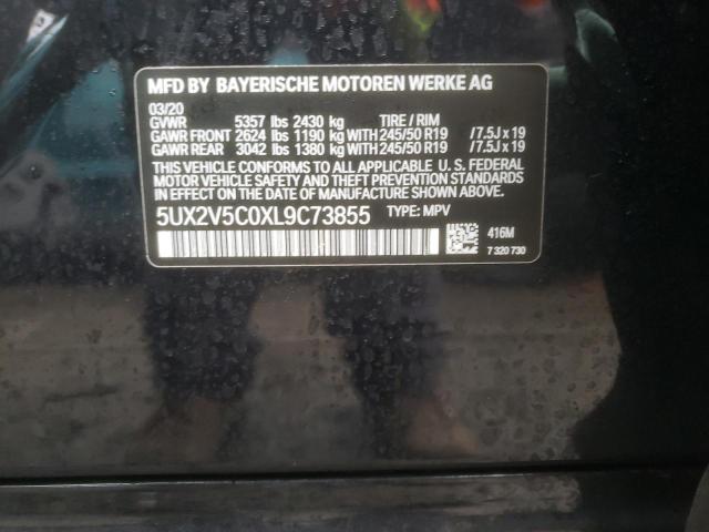 5UX2V5C0XL9C73855 - 2020 BMW X4 XDRIVEM40I أسود صورة 13