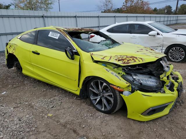 2HGFC3B99KH353092 - 2019 HONDA CIVIC TOURING YELLOW photo 4