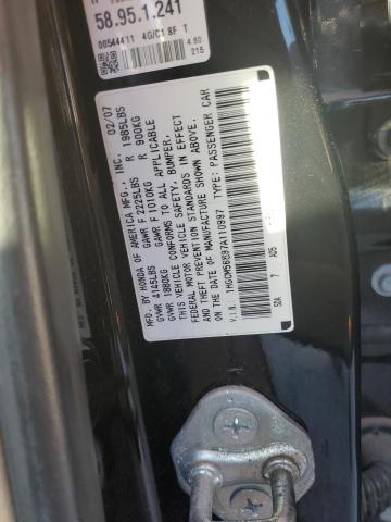 1HGCM56897A110997 - 2007 HONDA ACCORD EX BLACK photo 12