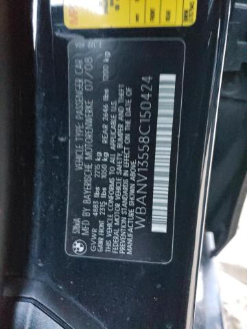 WBANV13558C150424 - 2008 BMW 528 XI BLACK photo 12