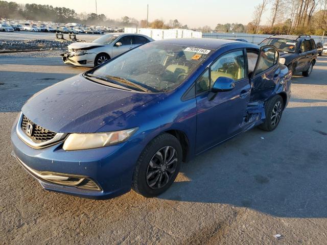 19XFB2F50DE222134 - 2013 HONDA CIVIC LX BLUE photo 1