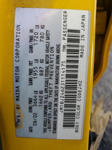 JM1BJ246231114175 - 2003 MAZDA PROTEGE PR5 黄色 照片 13