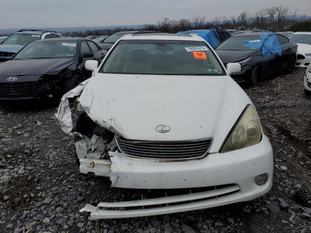 JTHBA30G755070334 - 2005 LEXUS ES 330 WHITE photo 5