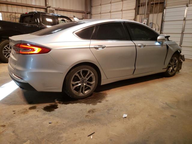 3FA6P0CDXKR253839 - 2019 FORD FUSION SEL SILVER photo 3