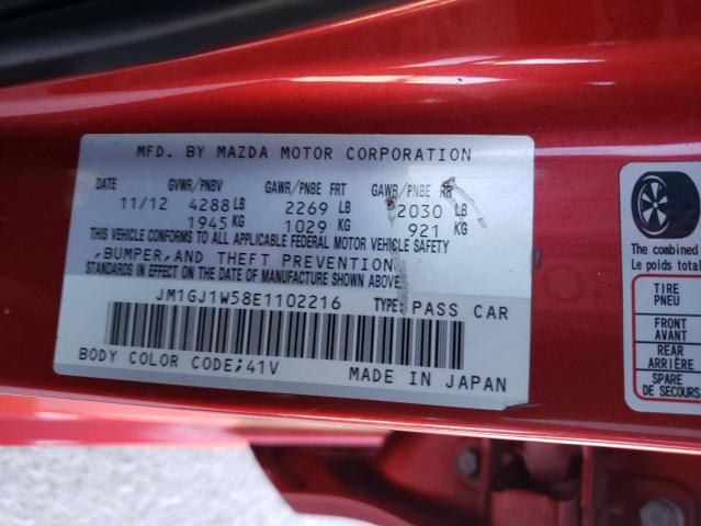 JM1GJ1W58E1102216 - 2014 MAZDA 6 GRAND TOURING RED photo 12