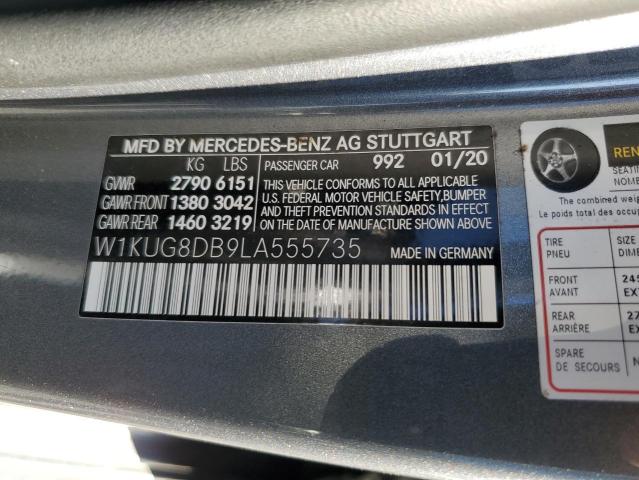 W1KUG8DB9LA555735 - 2020 MERCEDES-BENZ S 560 GRAY photo 12