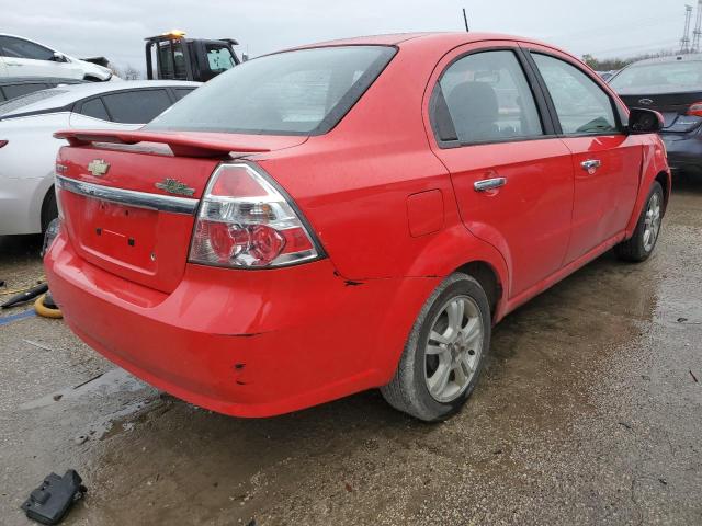 KL1TG56E59B669785 - 2009 CHEVROLET AVEO LT RED photo 3