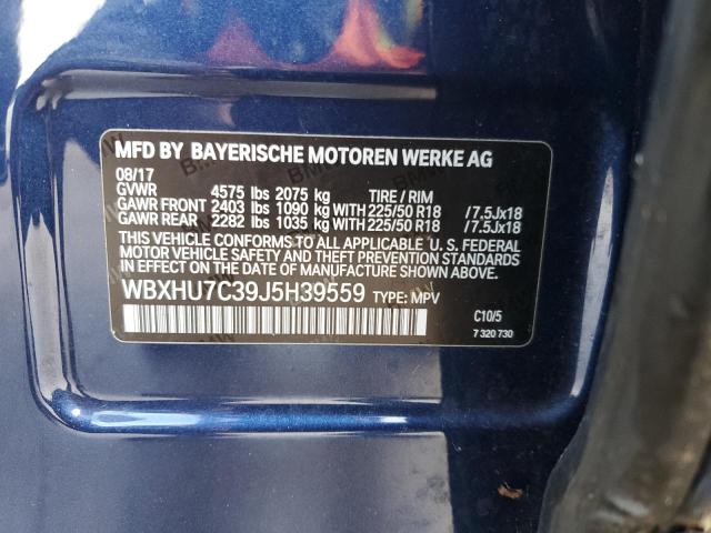 WBXHU7C39J5H39559 - 2018 BMW X1 SDRIVE28I BLUE photo 12