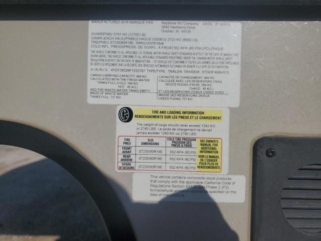 4YDF29329F1532787 - 2015 KEYSTONE SPRINTER BEIGE photo 10