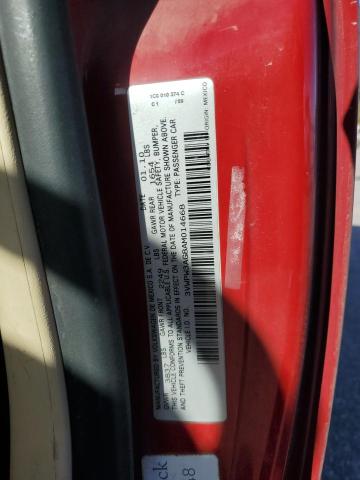 3VWPW3AG8AM014668 - 2010 VOLKSWAGEN NEW BEETLE RED photo 12