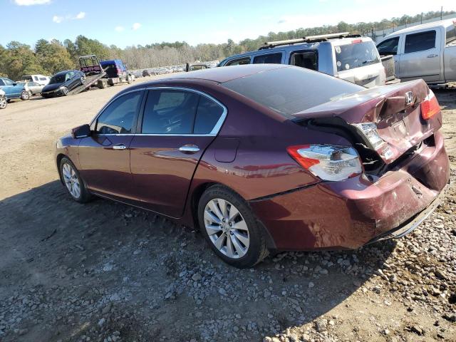 1HGCR2F73DA039377 - 2013 HONDA ACCORD EX RED photo 2