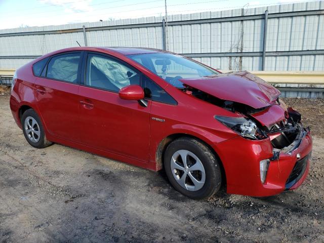 JTDKN3DU8D5593477 - 2013 TOYOTA PRIUS RED photo 4