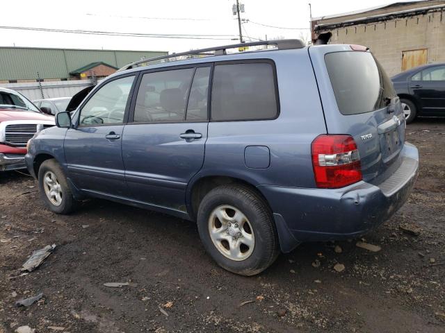 JTEGD21A560133198 - 2006 TOYOTA HIGHLANDER BLUE photo 2