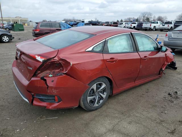 19XFC2F68KE214141 - 2019 HONDA CIVIC LX RED photo 3