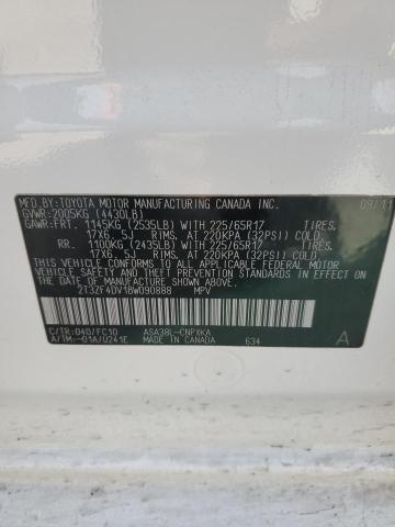 2T3ZF4DV1BW090888 - 2011 TOYOTA RAV4 WHITE photo 13