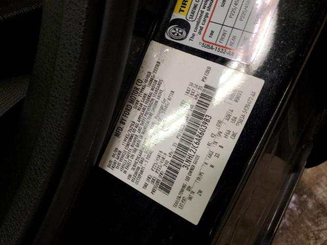 3LNHL2JC6AR603983 - 2010 LINCOLN MKZ BLACK photo 12