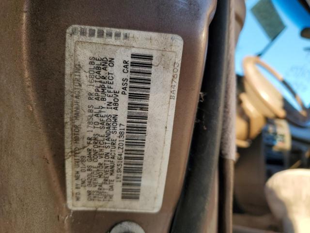 1Y1SK5164LZ013817 - 1990 GEO PRIZM BASE BROWN photo 12