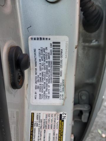 1NXBR32E55Z392980 - 2005 TOYOTA COROLLA CE SILVER photo 12