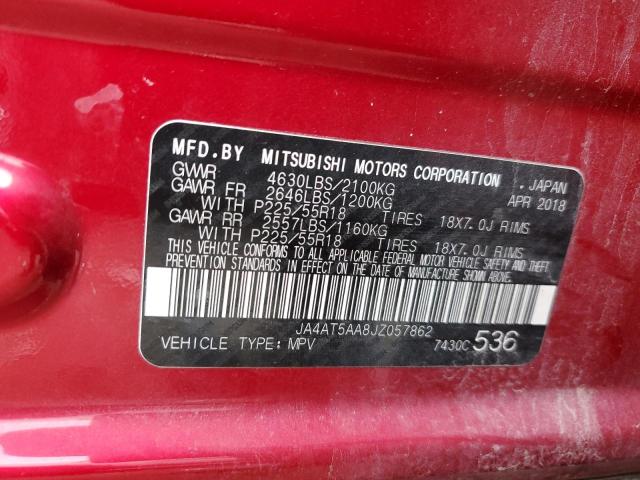 JA4AT5AA8JZ057862 - 2018 MITSUBISHI ECLIPSE CR SE RED photo 14