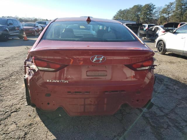 5NPD84LF2HH028740 - 2017 HYUNDAI ELANTRA SE RED photo 6