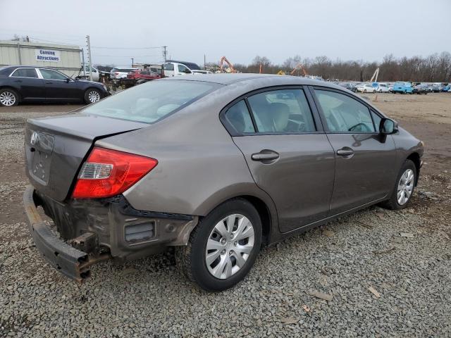 2HGFB2F54CH570118 - 2012 HONDA CIVIC LX BROWN photo 3