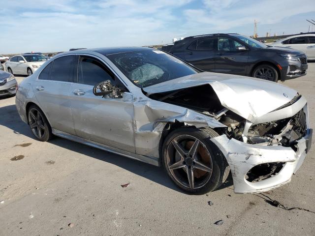 55SWF4JB0FU045142 - 2015 MERCEDES-BENZ C 300 SILVER photo 4