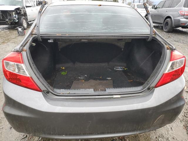 2HGFB2F51CH602796 - 2012 HONDA CIVIC LX GRAY photo 6