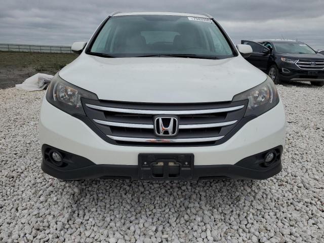 5J6RM4H75EL052969 - 2014 HONDA CR-V EXL WHITE photo 5