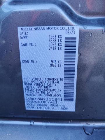 1N4BL4DV6RN311841 - 2024 NISSAN ALTIMA SV GRAY photo 12