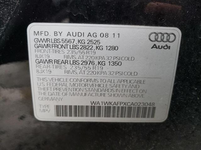 WA1WKAFPXCA023048 - 2012 AUDI Q5 PRESTIGE BLACK photo 13