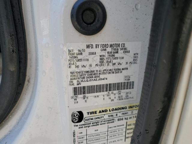 5LMJJ2J51AEJ09474 - 2010 LINCOLN NAVIGATOR 白色 照片 13