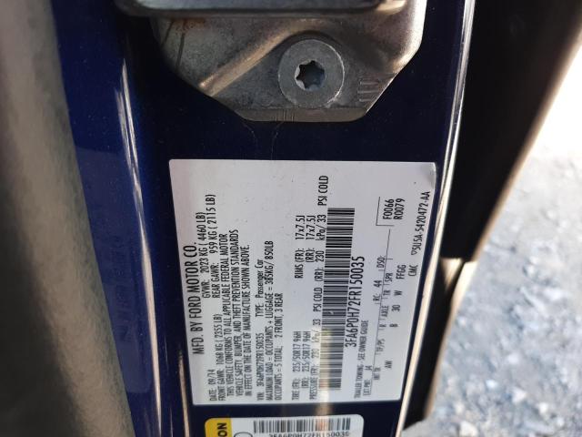 3FA6P0H72FR150035 - 2015 FORD FUSION SE BLUE photo 12