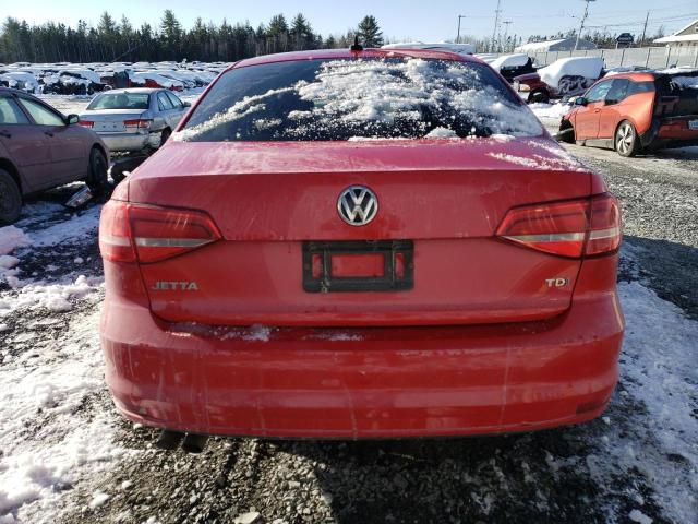 3VWLA7AJ4FM236857 - 2015 VOLKSWAGEN JETTA TDI RED photo 6