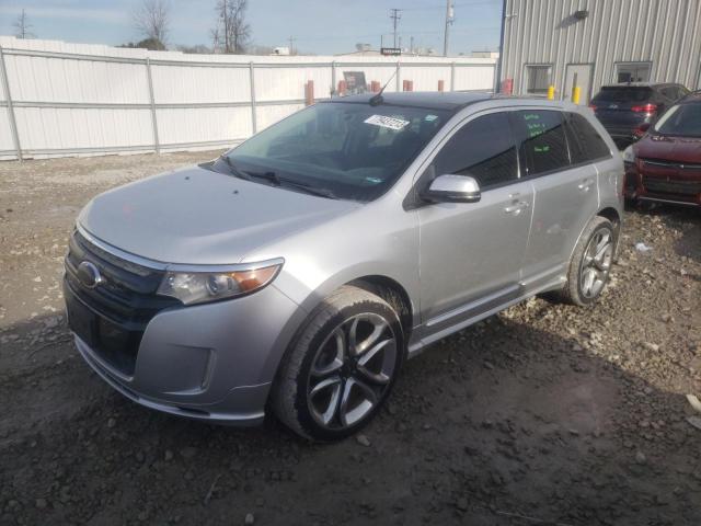 2FMDK4AK1DBE37721 - 2013 FORD EDGE SPORT SILVER photo 1