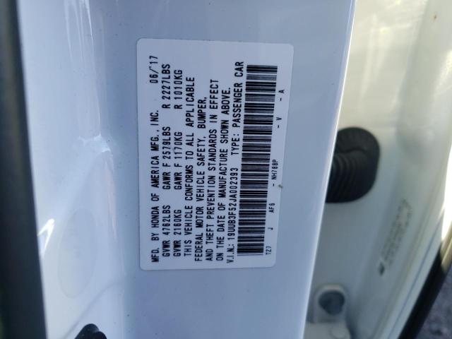 19UUB3F52JA002393 - 2018 ACURA TLX TECH WHITE photo 12