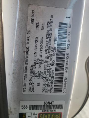 5TFRZ5CN1KX084969 - 2019 TOYOTA TACOMA ACCESS CAB თეთრი ფოტო 12