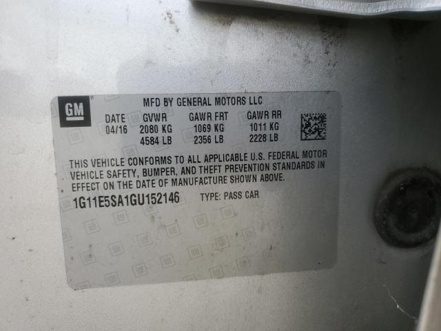 1G11E5SA1GU152146 - 2016 CHEVROLET MALIBU LIM LTZ 银色 照片 13