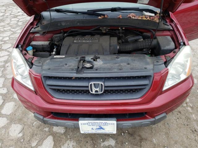 5FNYF18495B064285 - 2005 HONDA PILOT EX MAROON photo 12