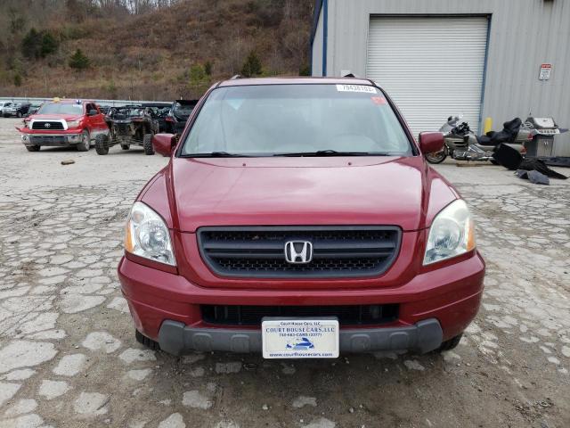 5FNYF18495B064285 - 2005 HONDA PILOT EX MAROON photo 5