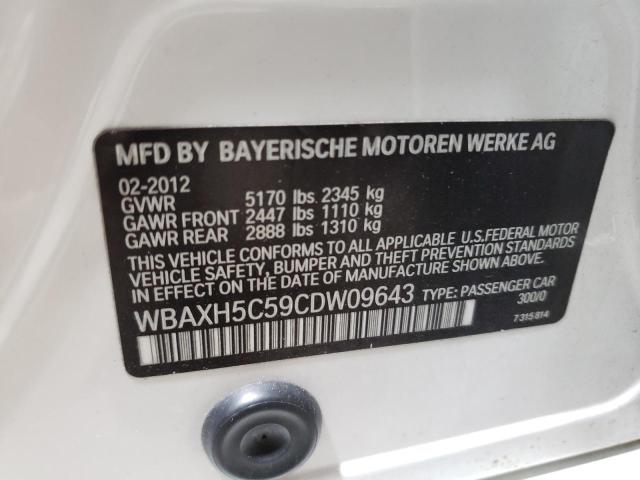 WBAXH5C59CDW09643 - 2012 BMW 528 XI WHITE photo 13