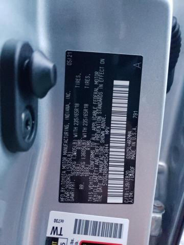 5TDGZRBH5MS543844 - 2021 TOYOTA HIGHLANDER XLE SILVER photo 12