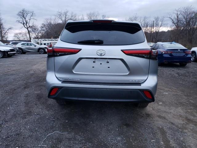 5TDGZRBH5MS543844 - 2021 TOYOTA HIGHLANDER XLE SILVER photo 6
