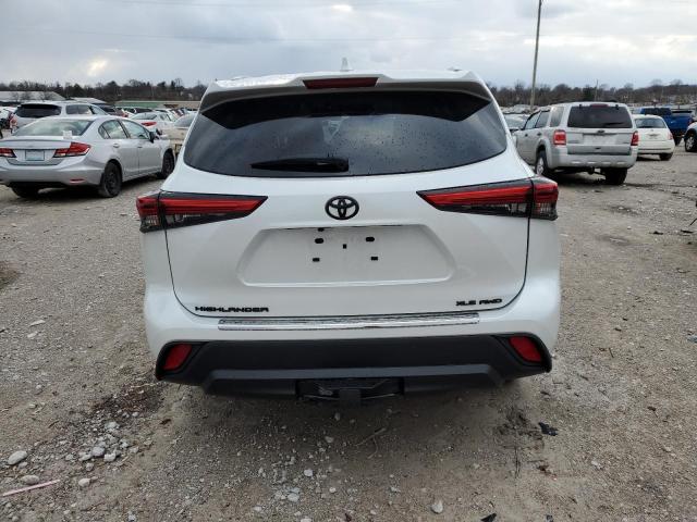 5TDGZRBH4NS237798 - 2022 TOYOTA HIGHLANDER XLE WHITE photo 6